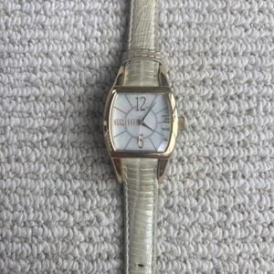 Ecclissi Women's Leather Band Japan Movement Quartz Stainless Steel Back Not Wor